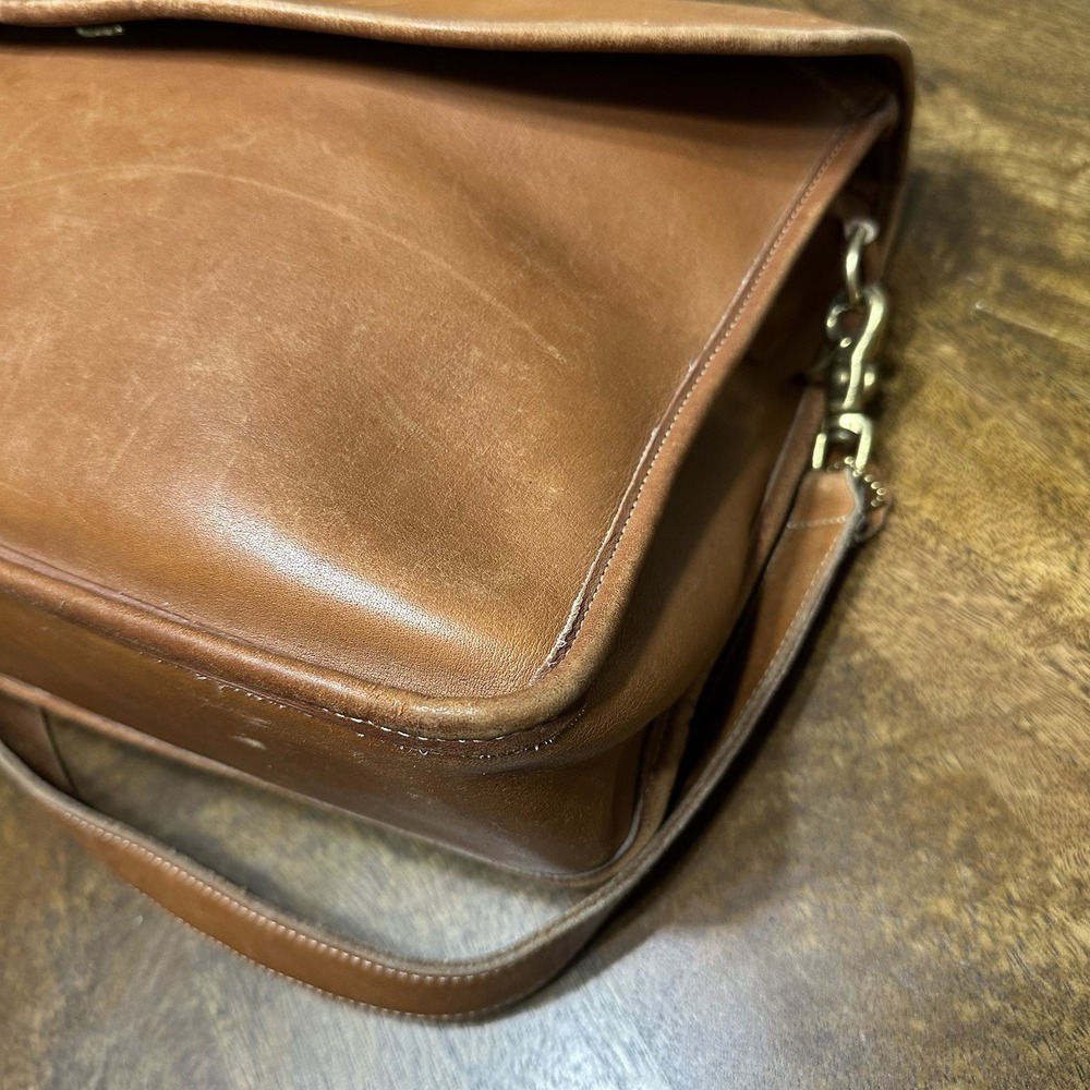 Vintage Coach Brown‎ Leather Briefcase 040-0104 Messenger Bag - Picture 10 of 16